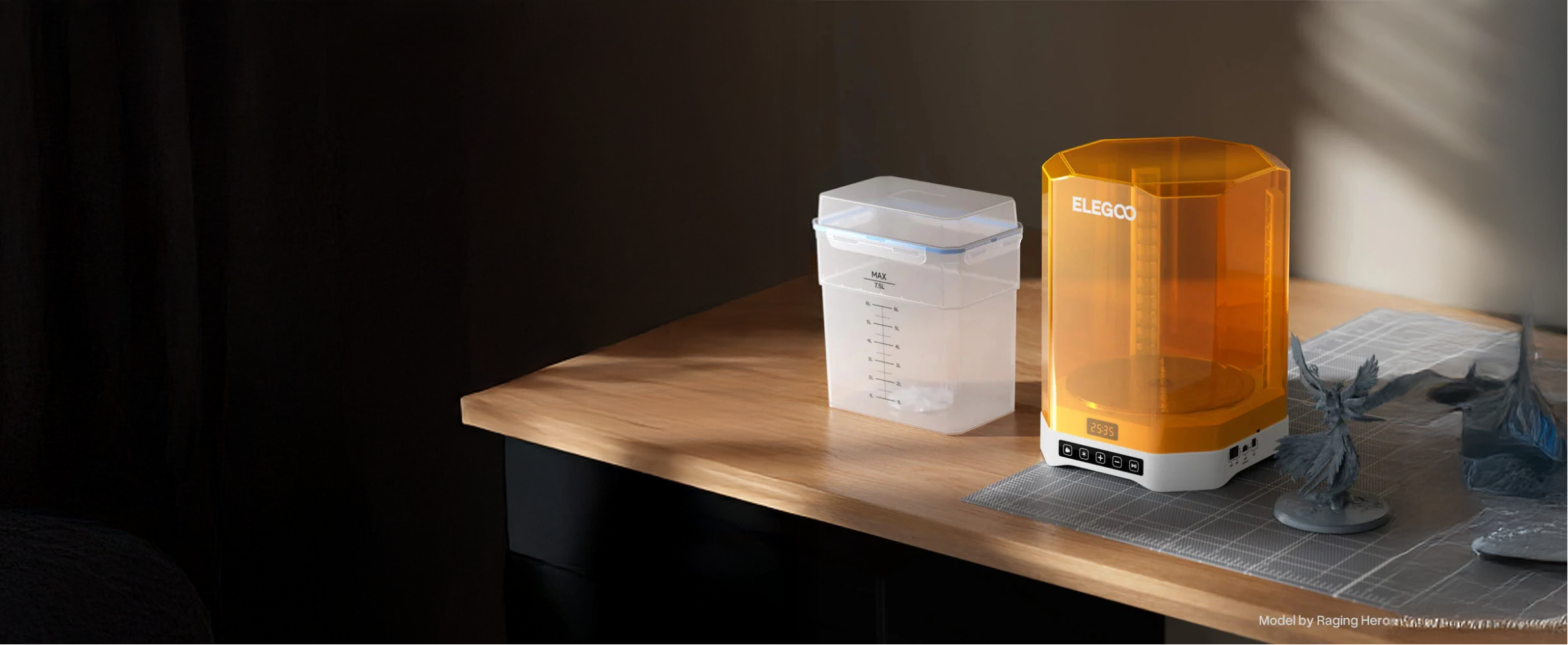 ELEGOO Mercury Plus V3.0 station lavage et durcissement résine 2-en-1 — Smooth Color - Bannière
