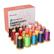 PooLin – Fil à broder 800 m – 20 coloris / Embroidery Thread 800 m – 20 Colors