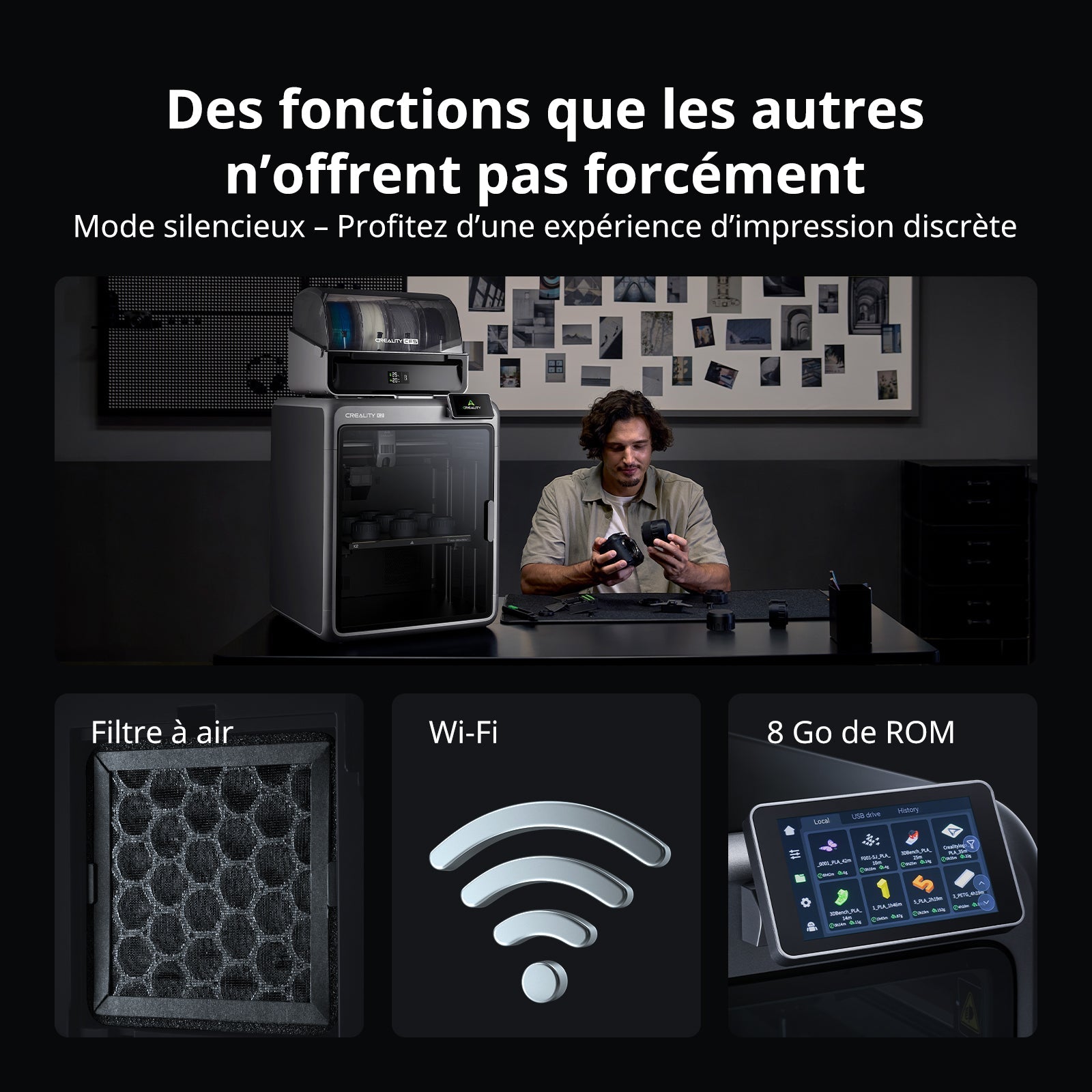 Creality K2 — détection échecs impression IA