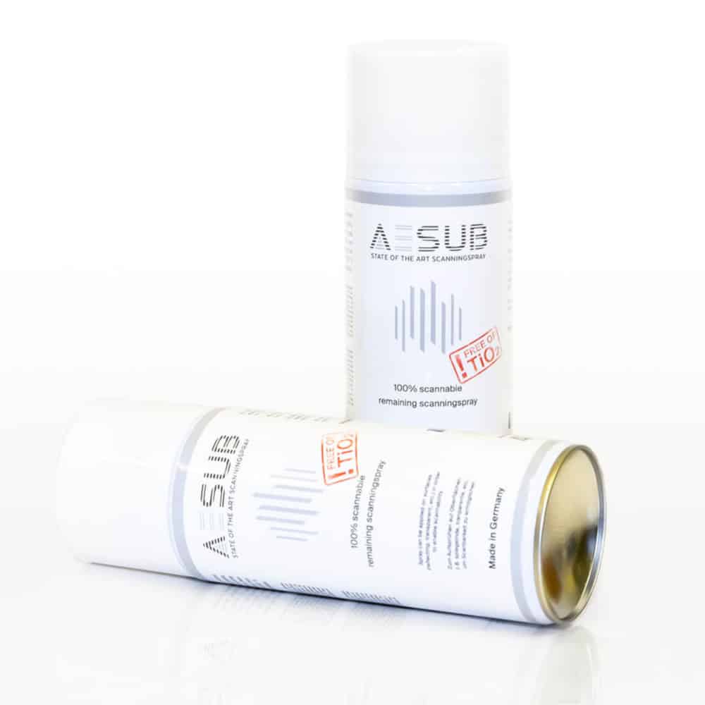 AESUB White — Spray de Scanning 3D Permanent Sans TiO₂ — 400 ml