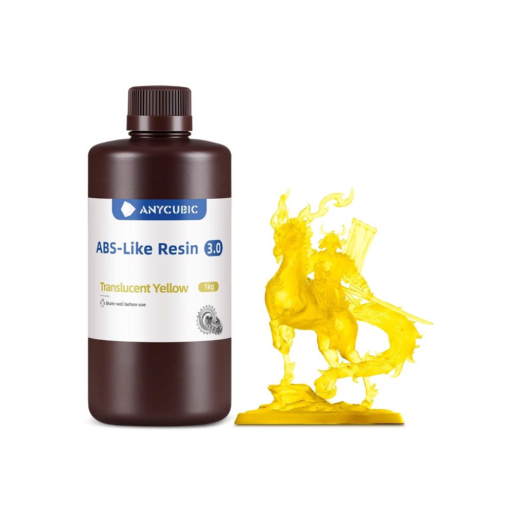 Anycubic ABS-Like Resin 3.0 1kg Translucent Yellow résine LCD photopolymère haute résistance