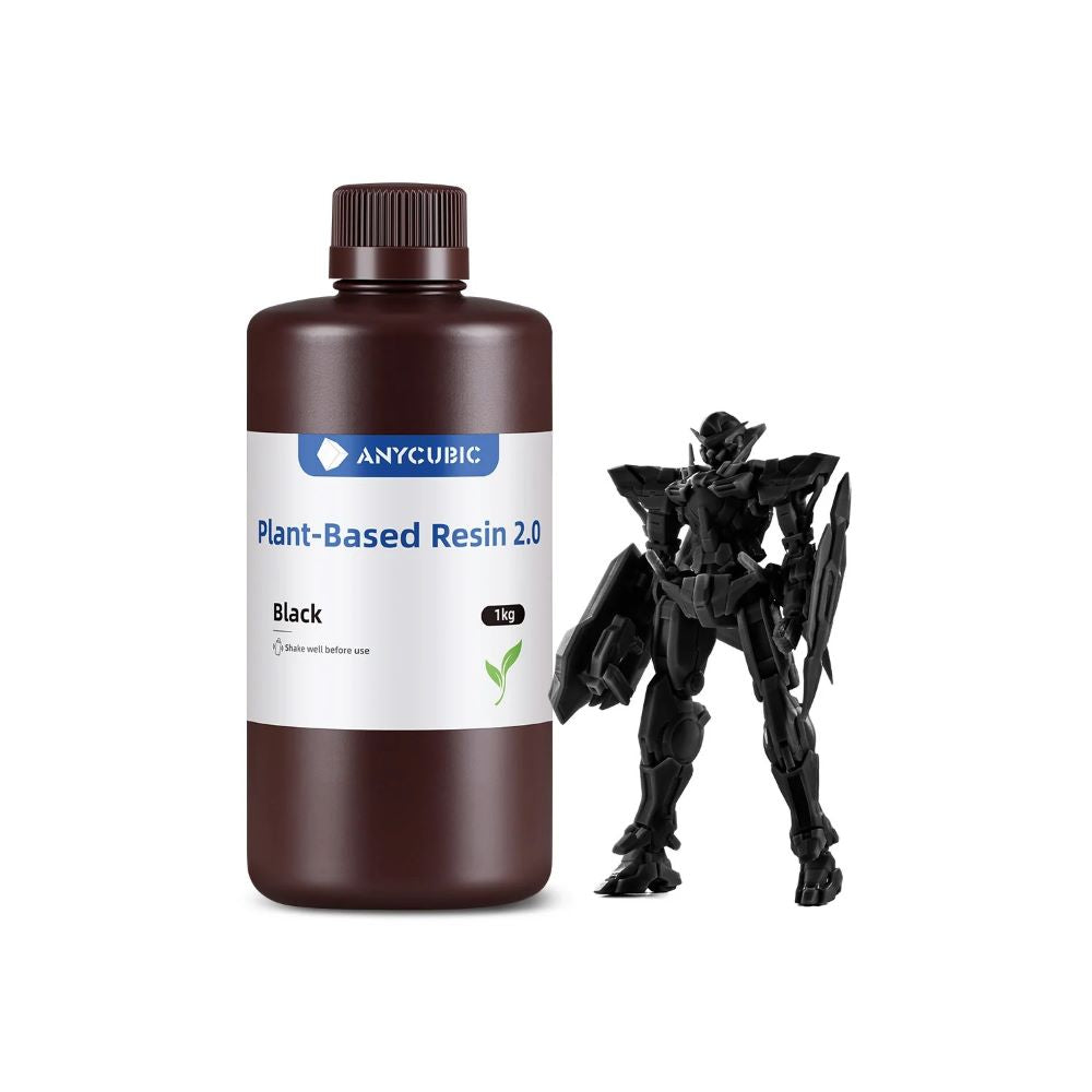 Anycubic Plant-Based Resin 2.0 1kg Black résine UV biosourcée biodégradable LCD
