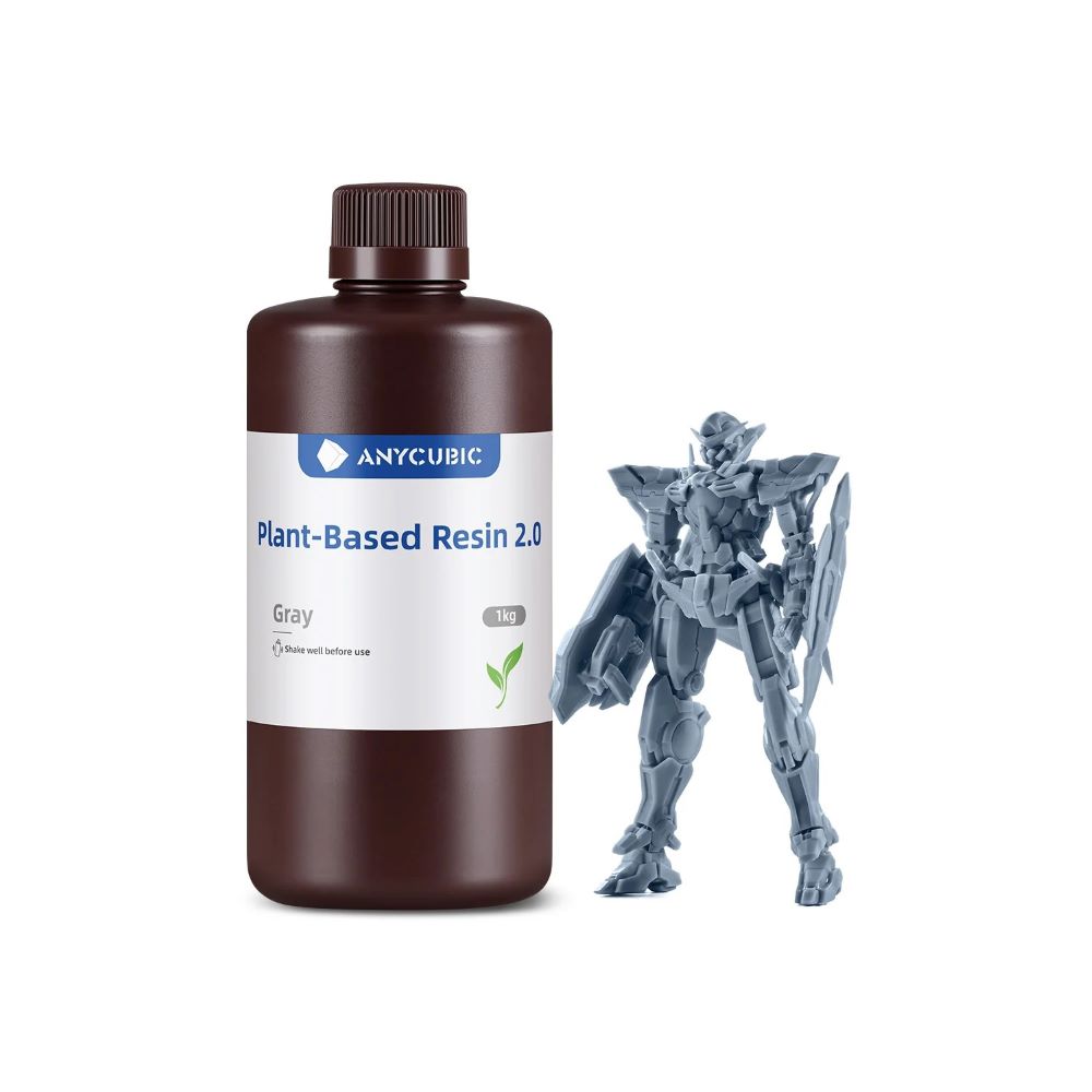 Anycubic Plant-Based Resin 2.0 1kg Gray résine UV biosourcée biodégradable LCD