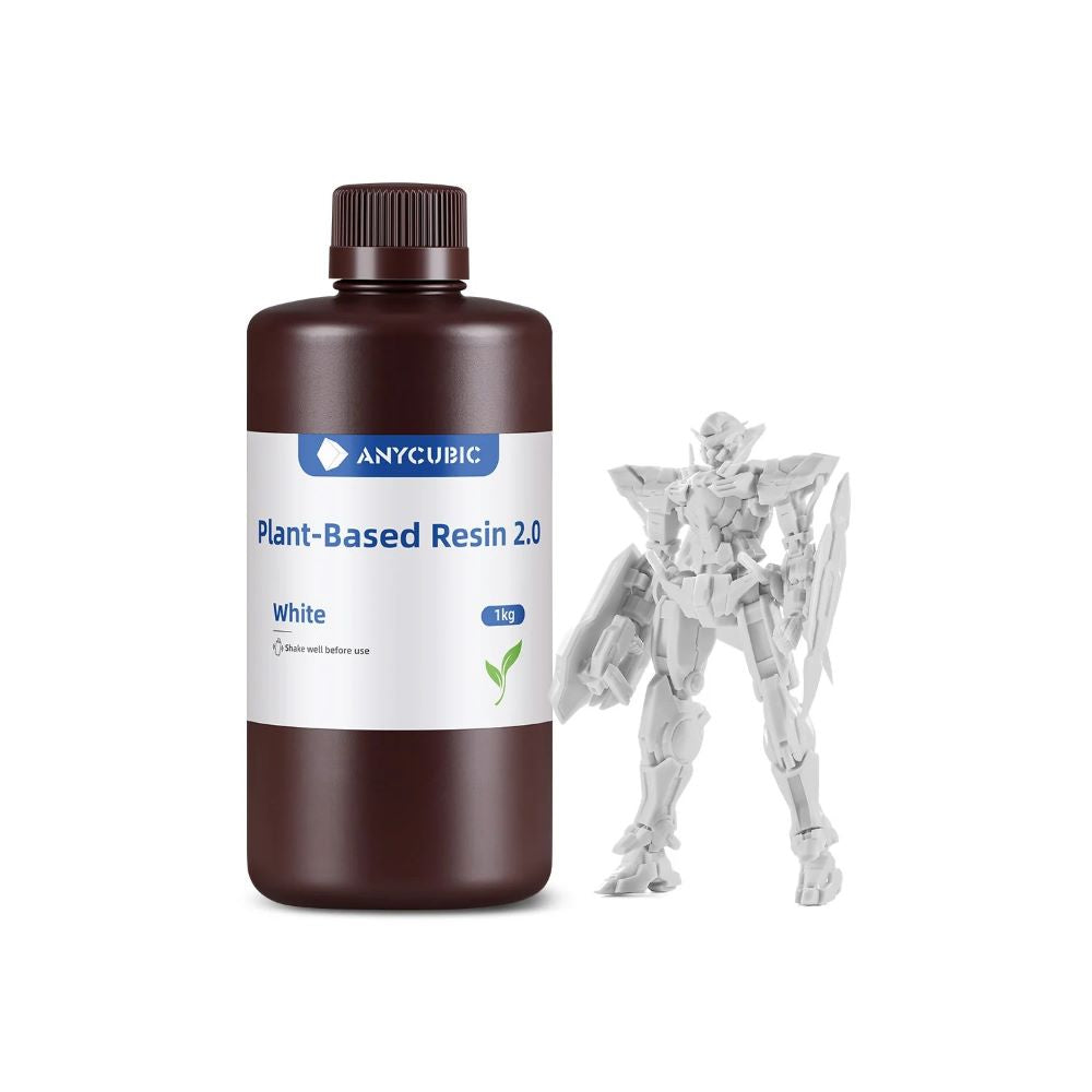 Anycubic Plant-Based Resin 2.0 1kg White résine UV biosourcée biodégradable LCD