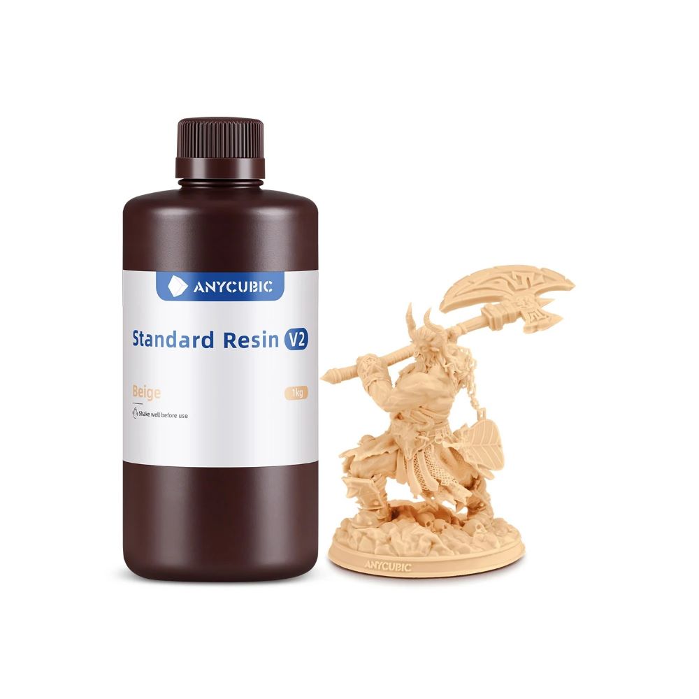 Anycubic Standard Resin V2 1kg Beige résine UV LCD polyvalente haute précision