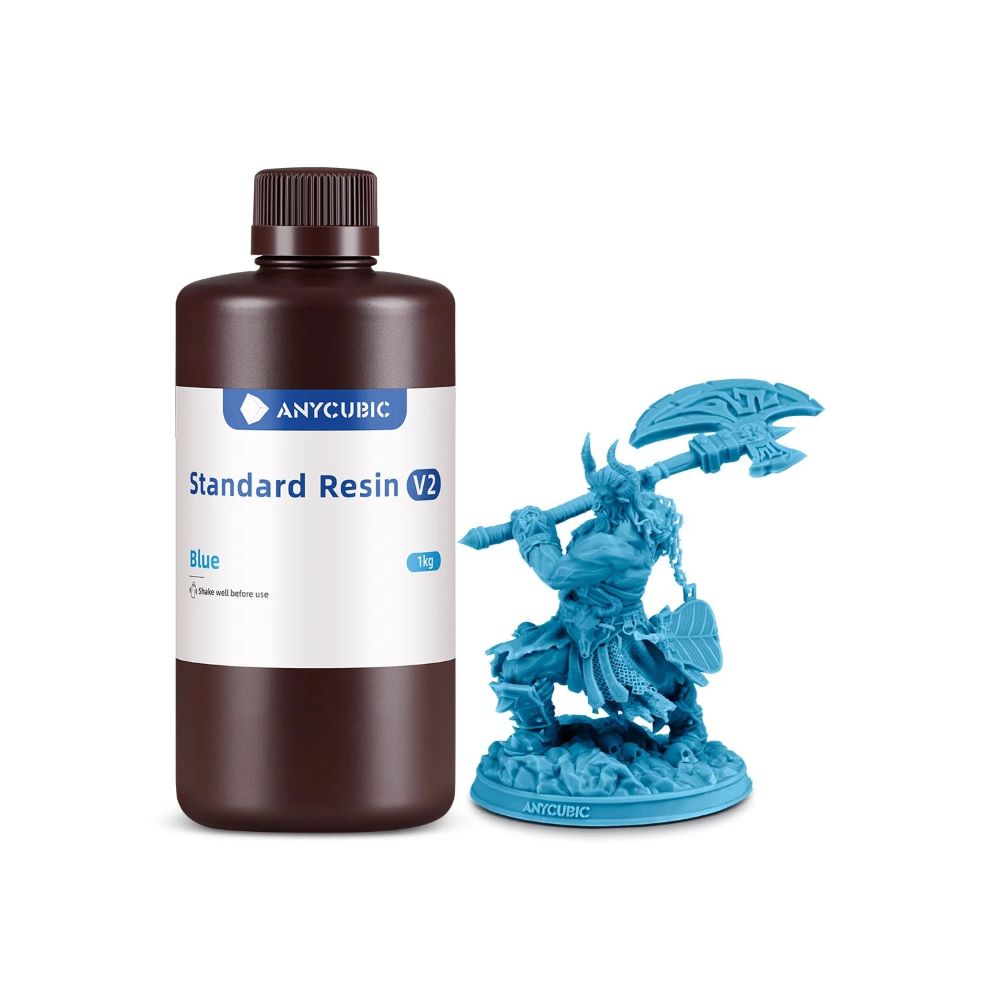 Anycubic Standard Resin V2 1kg Blue résine UV LCD polyvalente haute précision