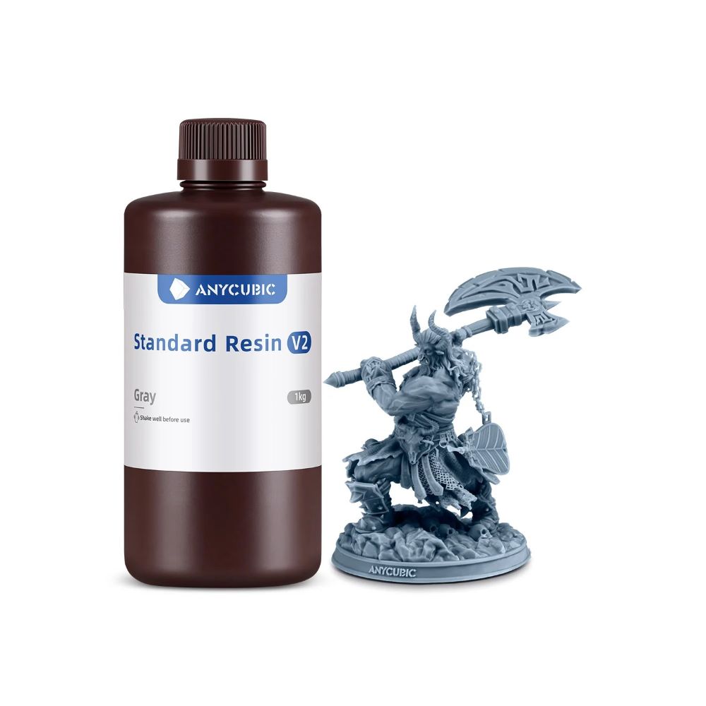 Anycubic Standard Resin V2 1kg Gray résine UV LCD polyvalente haute précision