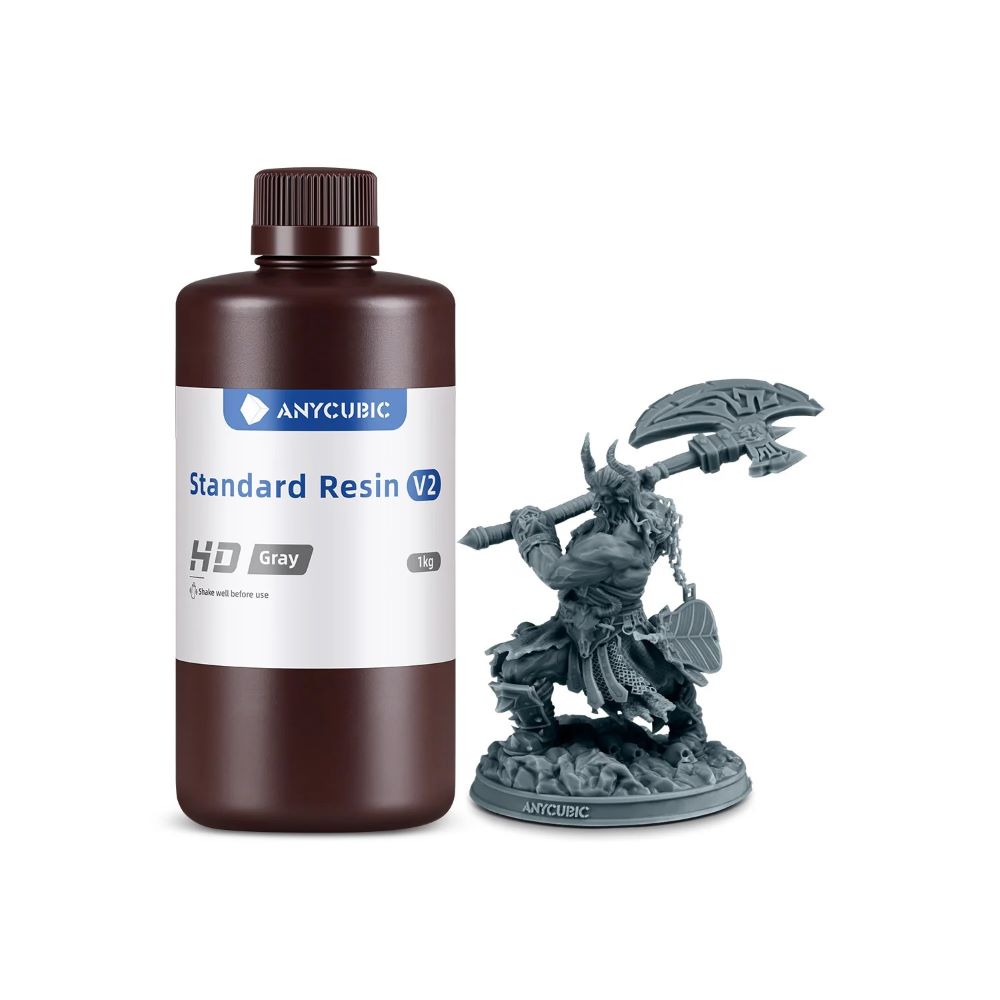 Anycubic Standard Resin V2 1kg HD Gray résine UV LCD polyvalente haute précision