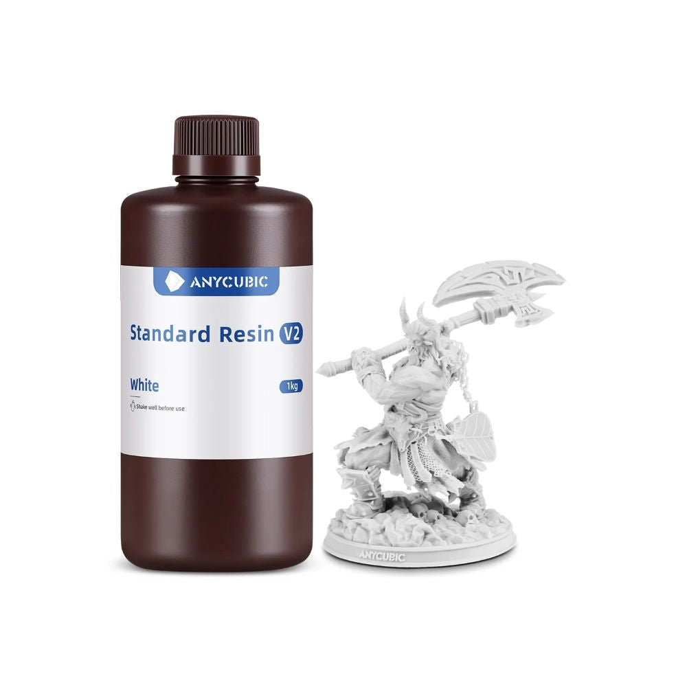 Anycubic Standard Resin V2 1kg White résine UV LCD polyvalente haute précision