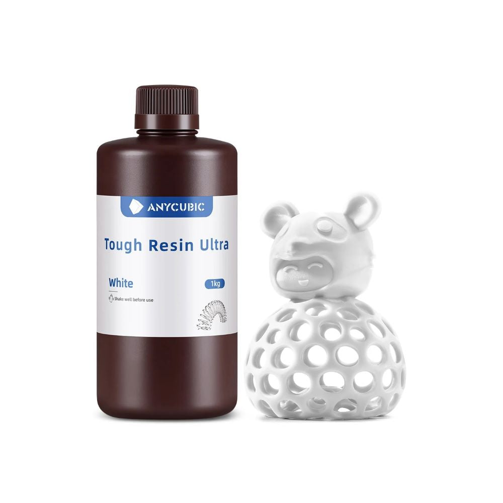 Anycubic Tough Resin Ultra 1kg White résine LCD flexible haute résistance aux chocs