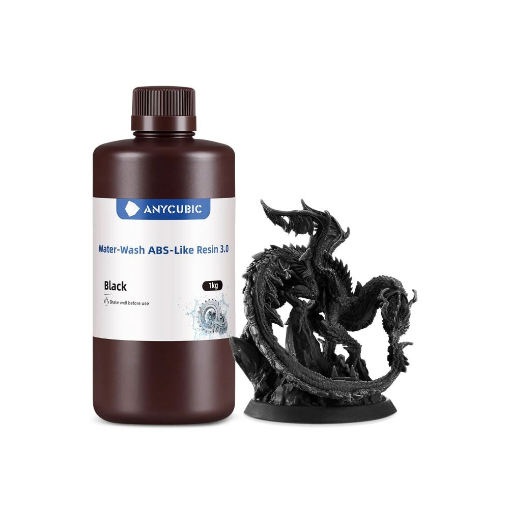 Anycubic Water-Wash ABS-Like Resin 3.0 1kg Black résine LCD lavable eau post-production simplifiée
