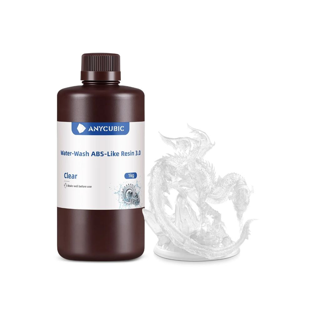 Anycubic Water-Wash ABS-Like Resin 3.0 1kg Clear résine LCD lavable eau post-production simplifiée