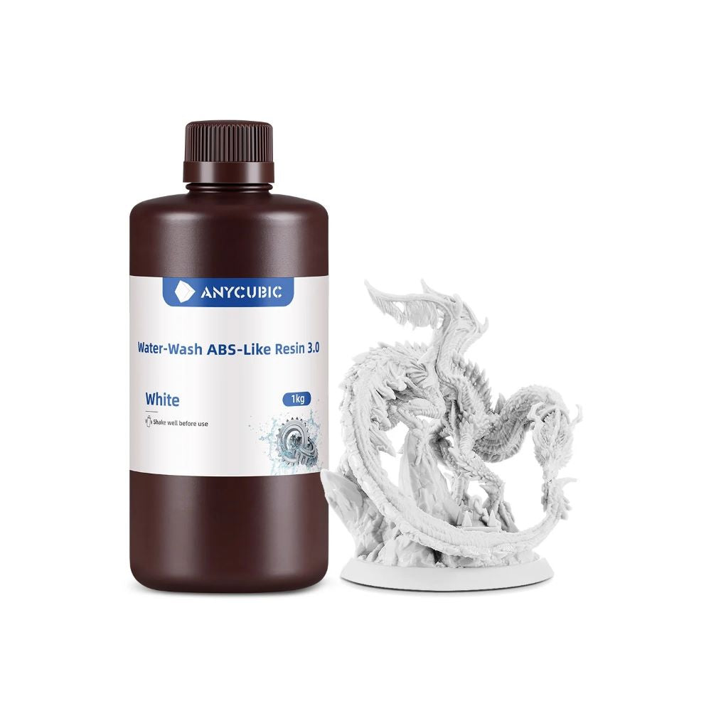 Anycubic Water-Wash ABS-Like Resin 3.0 1kg White résine LCD lavable eau post-production simplifiée