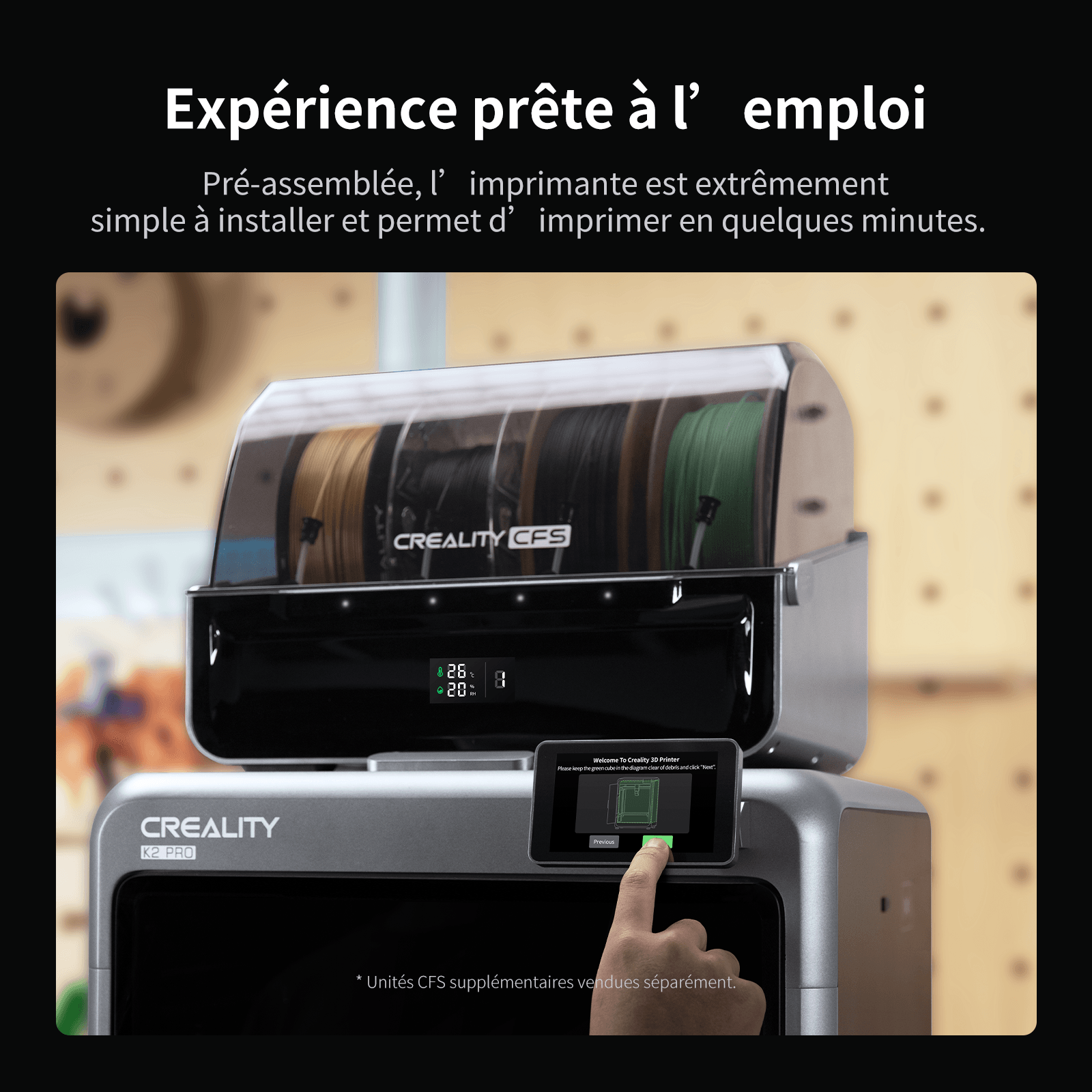 Creality K2 Pro — plateau PEI flexible