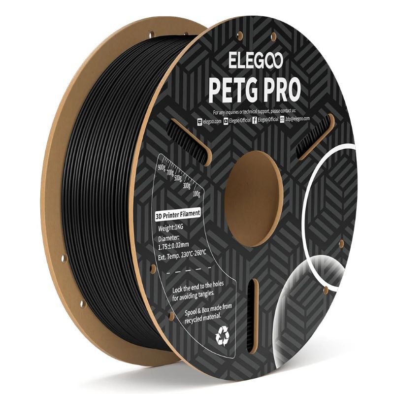 ELEGOO PETG Pro 1kg Black 1.75mm