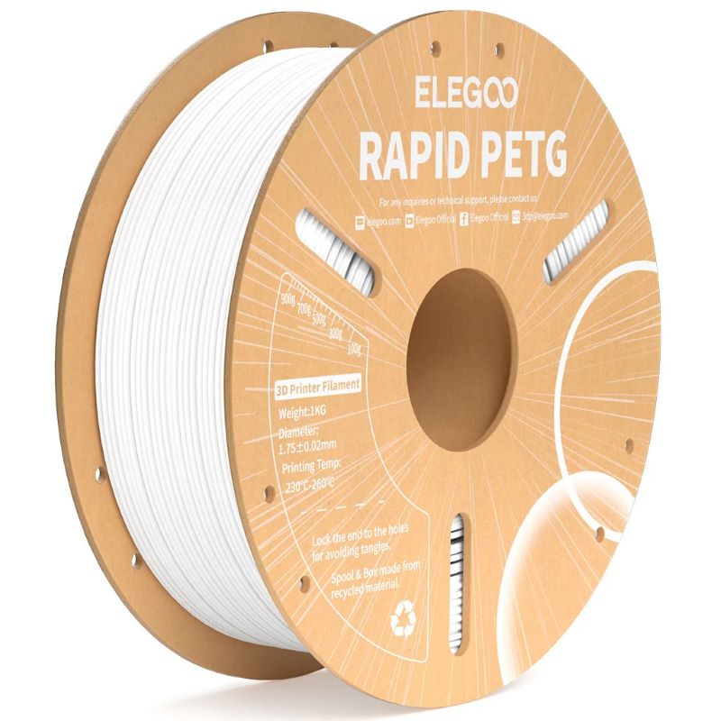 ELEGOO Rapid PETG White 1.75mm 1KG