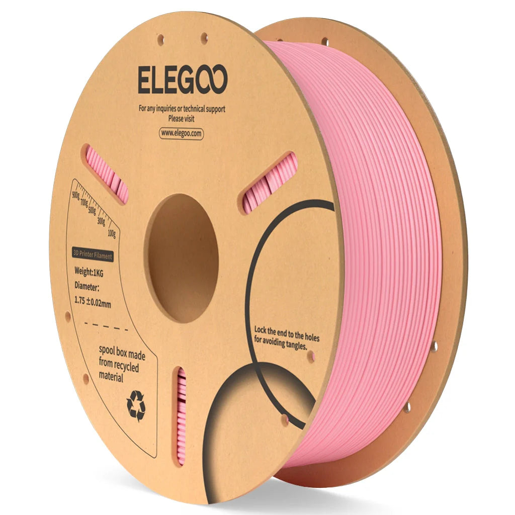 Elegoo-PLA-1.75-1KG-Pink-Spool-carton-impression 3D 1,75mm 1kg — Smooth Color