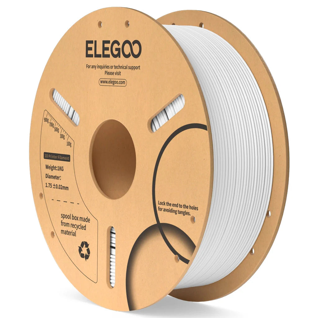 Elegoo-PLA-1.75-1KG-White-Spool-carton-impression 3D 1,75mm 1kg — Smooth Color