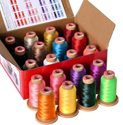 Fil à Broder Polyester 800 m – 20 Couleurs Essentielles | Richword