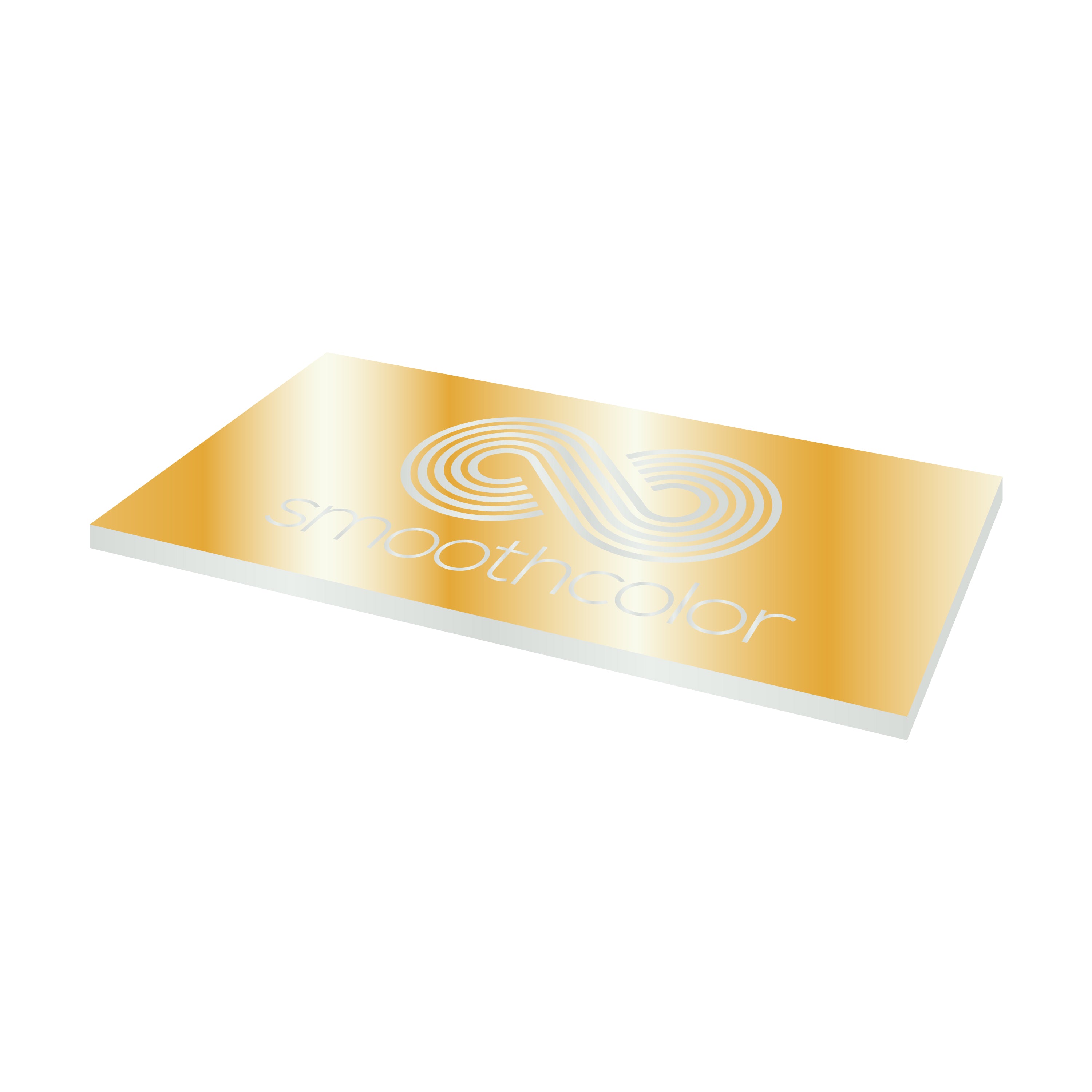 Aluminium coloré Gravotech Alu-Color or brillant sur base argent – plaque gravure laser 610x305mm — Smooth Color