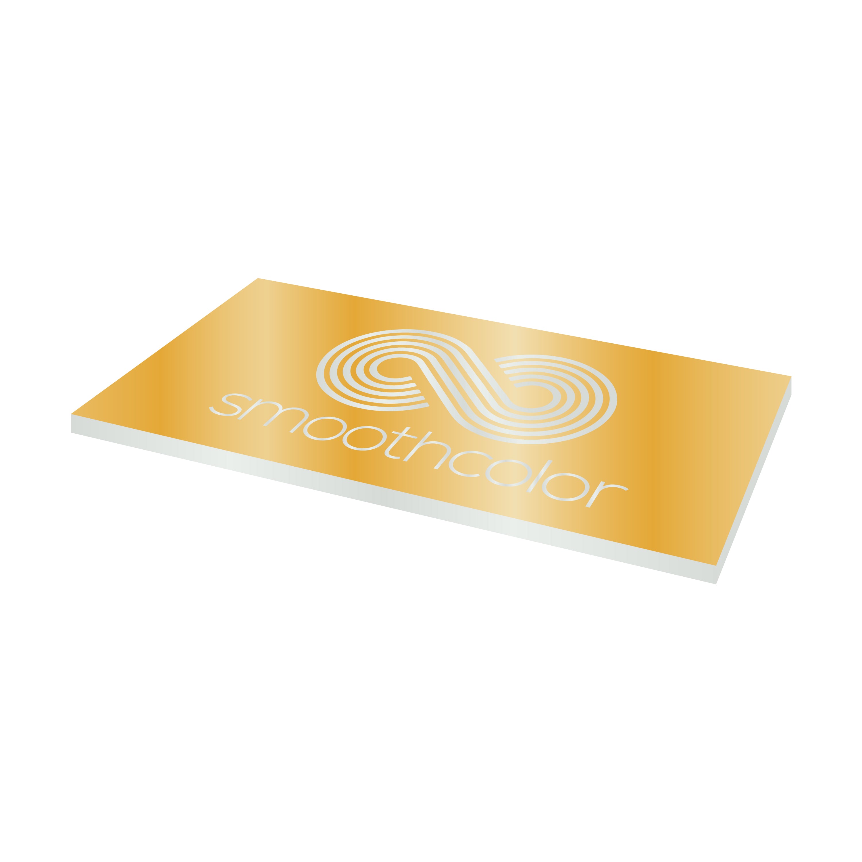 Aluminium coloré Gravotech Alu-Color or satiné sur base argent – plaque gravure laser 610x305mm — Smooth Color