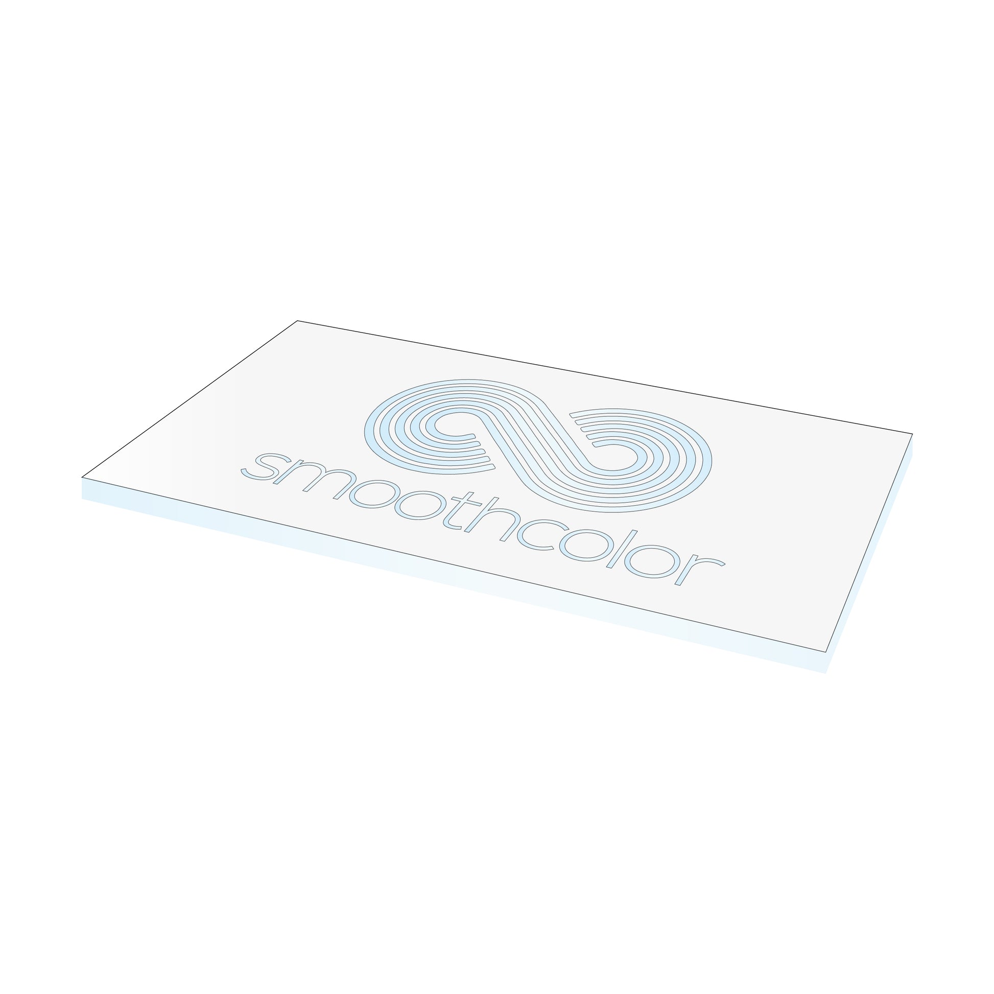 Plaque PMMA Gravotech Gravoglass blanc sur base transparente finition verre – gravure laser signalétique 610x305mm — Smooth Color
