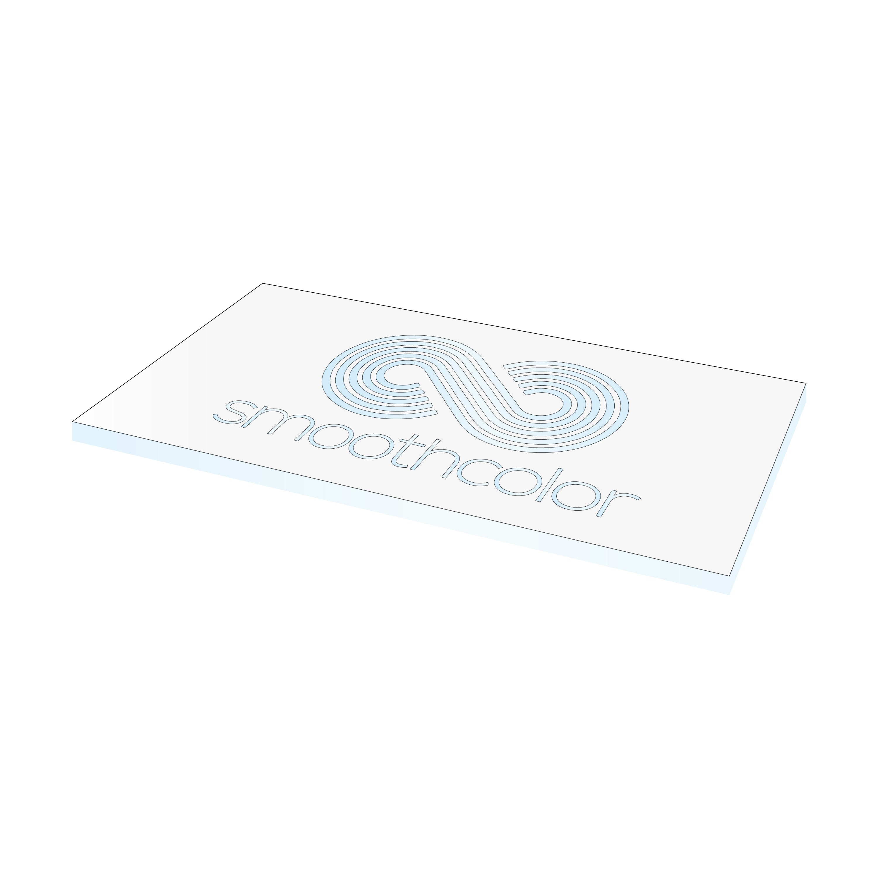 Plaque PMMA Gravotech Gravoglass blanc sur base transparente finition verre – gravure laser signalétique 610x305mm — Smooth Color