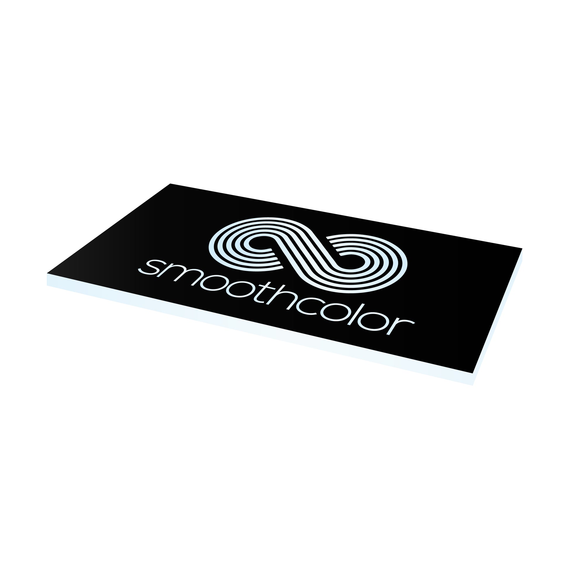 Plaque PMMA Gravotech Gravoglass noir sur base transparente finition verre – gravure laser signalétique 610x305mm — Smooth Color