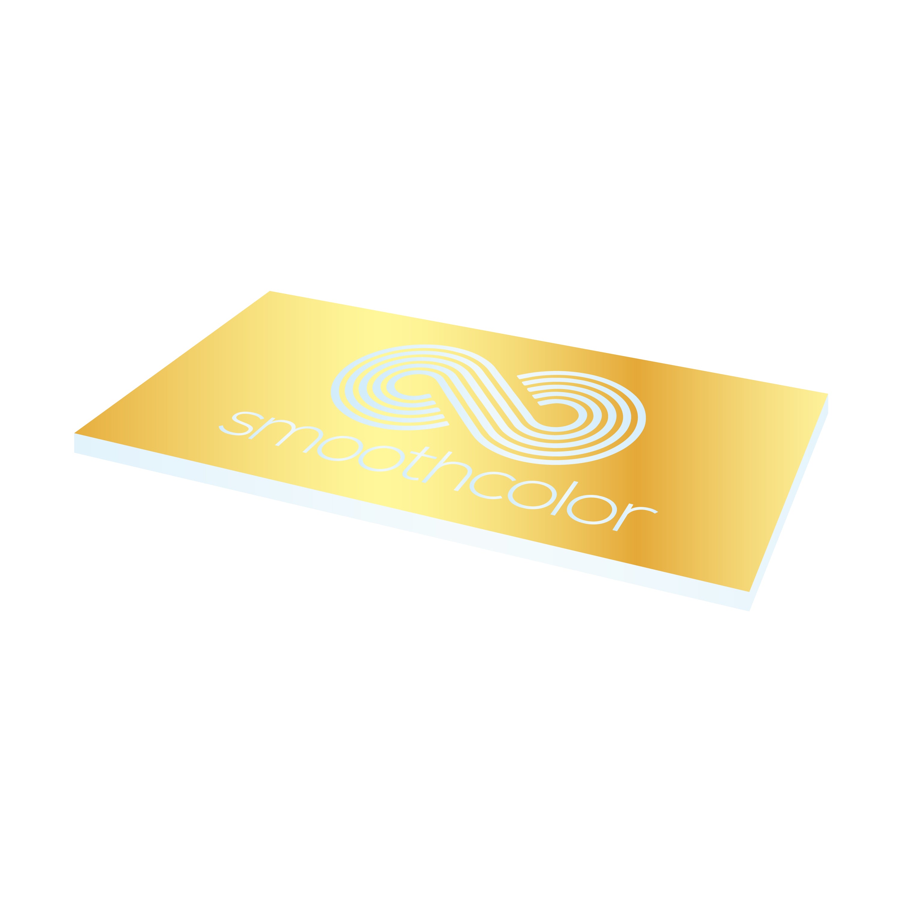 Plaque PMMA Gravotech Gravoglass or sur base transparente finition verre – gravure laser signalétique 610x305mm — Smooth Color