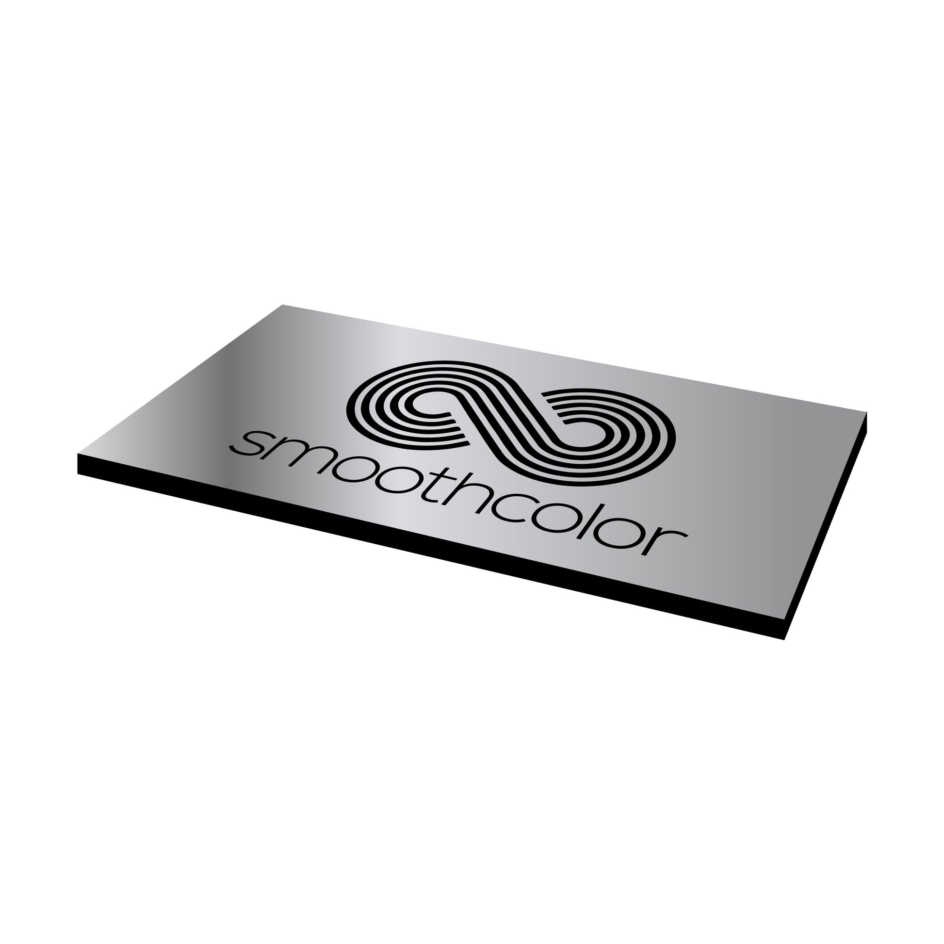Plaque métallisée Gravotech Gravolase metal argent brillant sur base noir – gravure laser trophées 610x305mm — Smooth Color