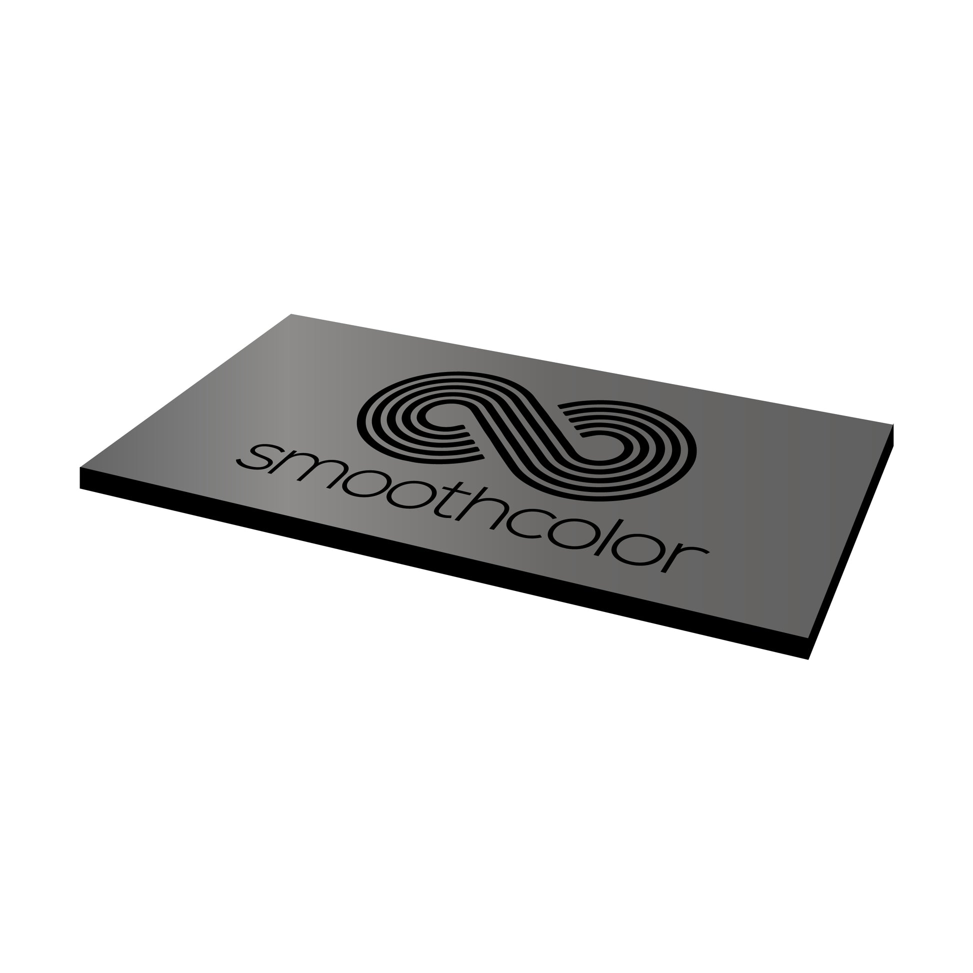 Plaque PMMA bi-couche Gravotech Gravoply laser gris sur base noir – gravure laser signalétique 610x305mm — Smooth Color