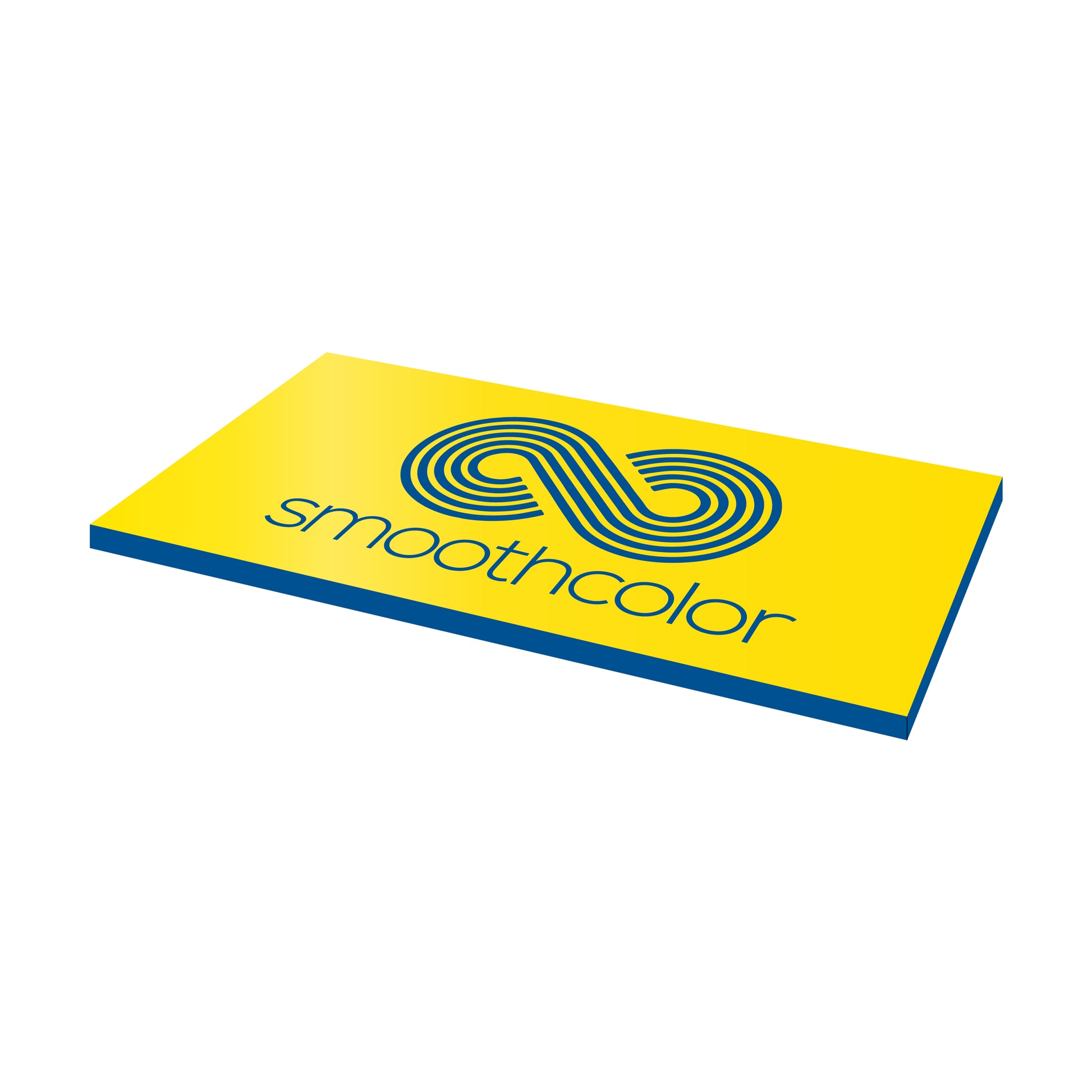 Plaque PMMA bi-couche Gravotech Gravoply laser jaune sur base bleu – gravure laser signalétique 610x305mm — Smooth Color