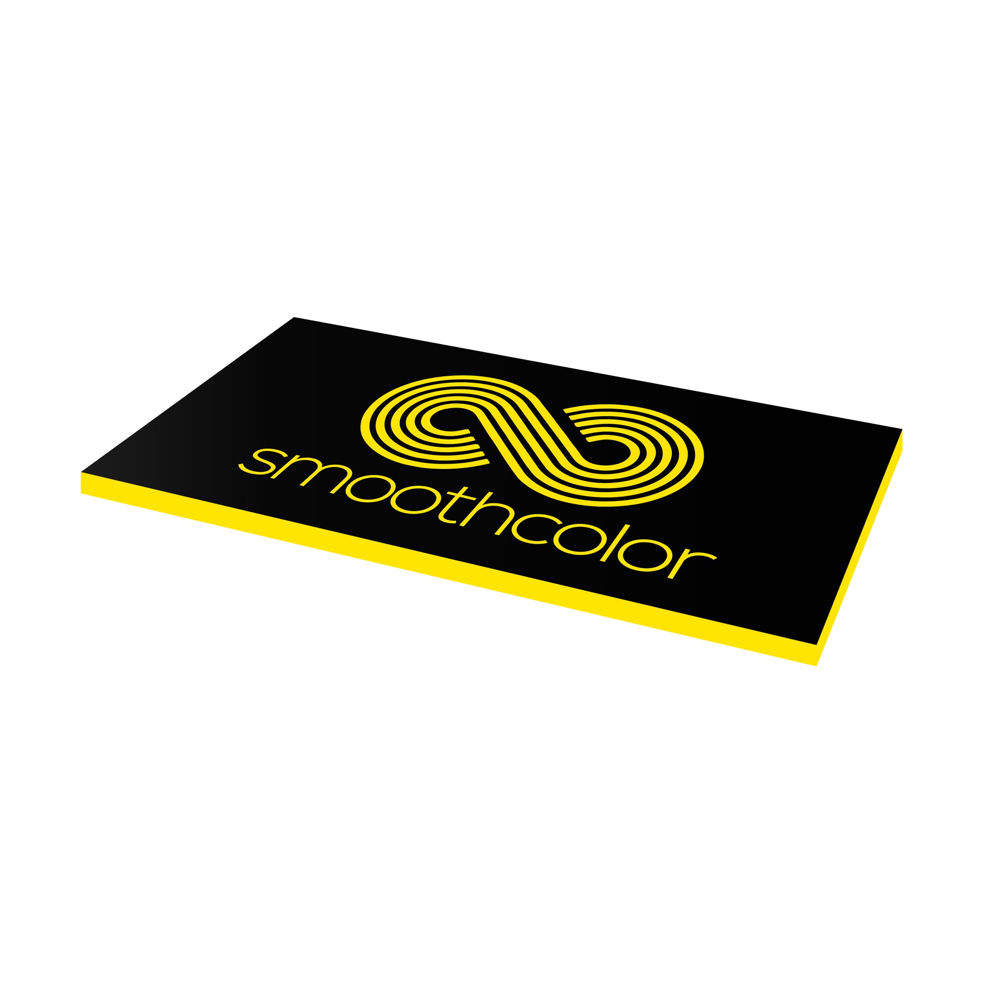 Plaque PMMA bi-couche Gravotech Gravoply laser noir sur base jaune – gravure laser signalétique 610x305mm — Smooth Color
