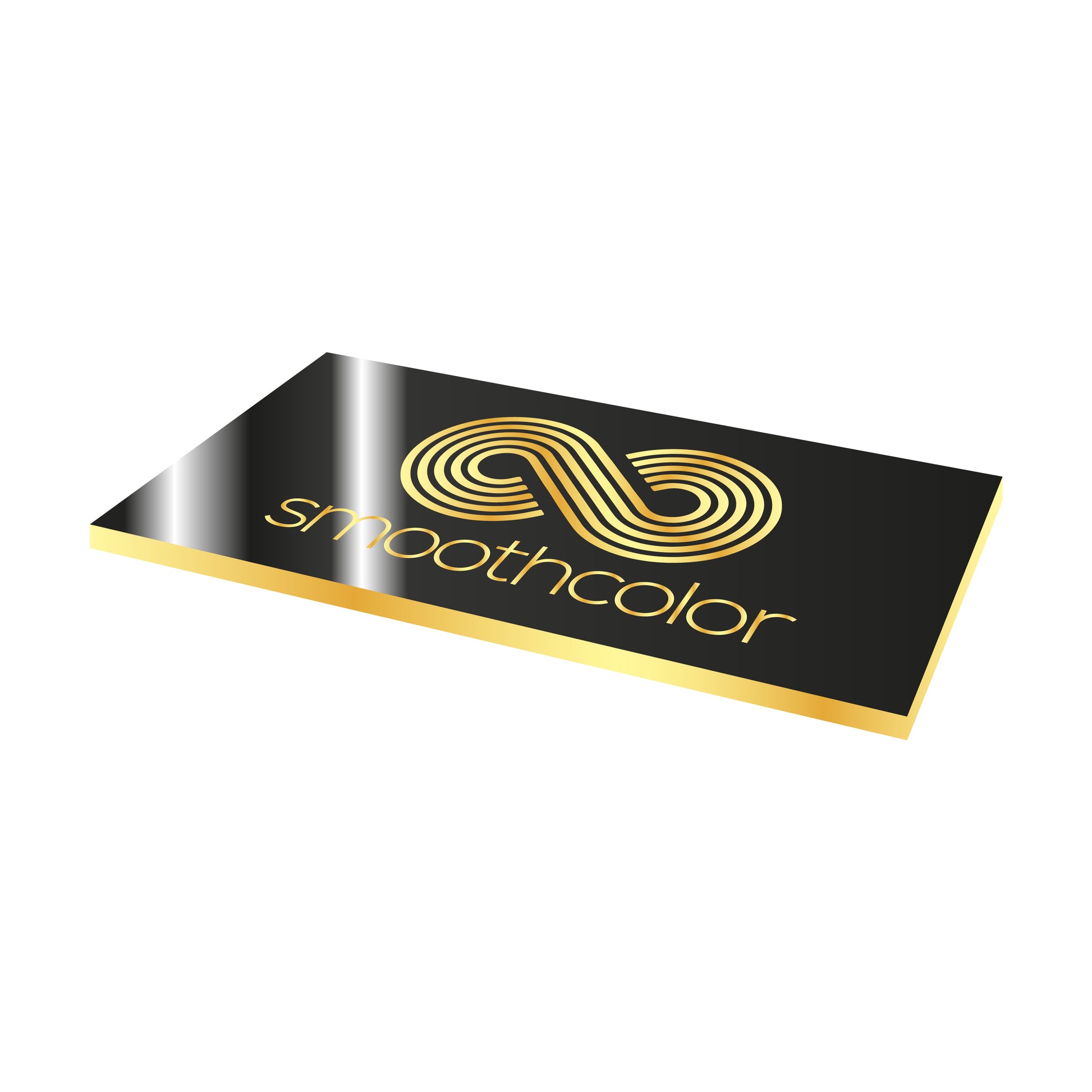 Plaque PMMA bi-couche Gravotech Gravoply ultra noir brillant sur base or – gravure laser signalétique 610x305mm — Smooth Color