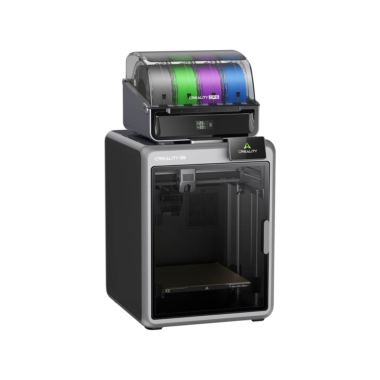 Creality K2 Combo — gestion intelligente filaments