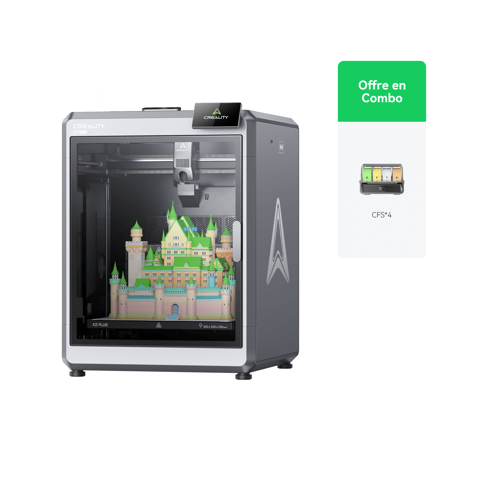 Creality K2 Plus Combo — K2 Plus + 4 CFS — vue complète