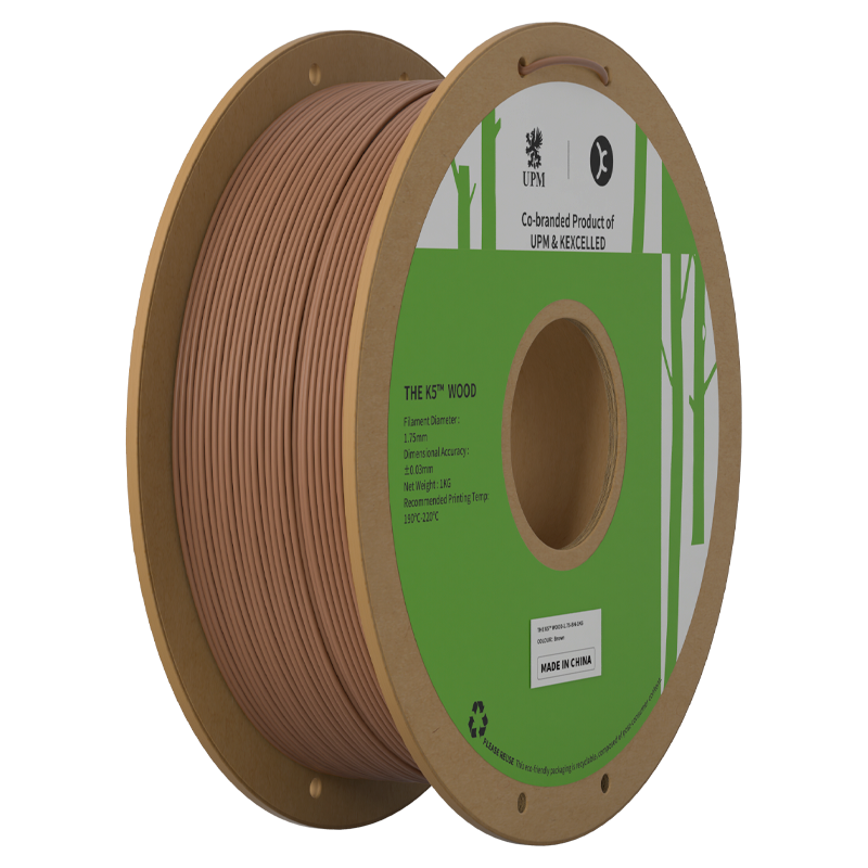 Kexcelled K5 WOOD - Filament Bois 1.75mm 1KG - Cedar Brown