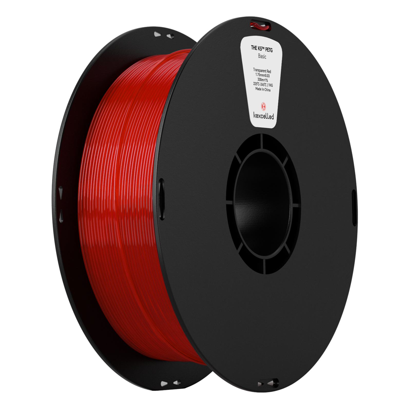Kexcelled-PETG-k5-Transparent-Red — Smooth Color