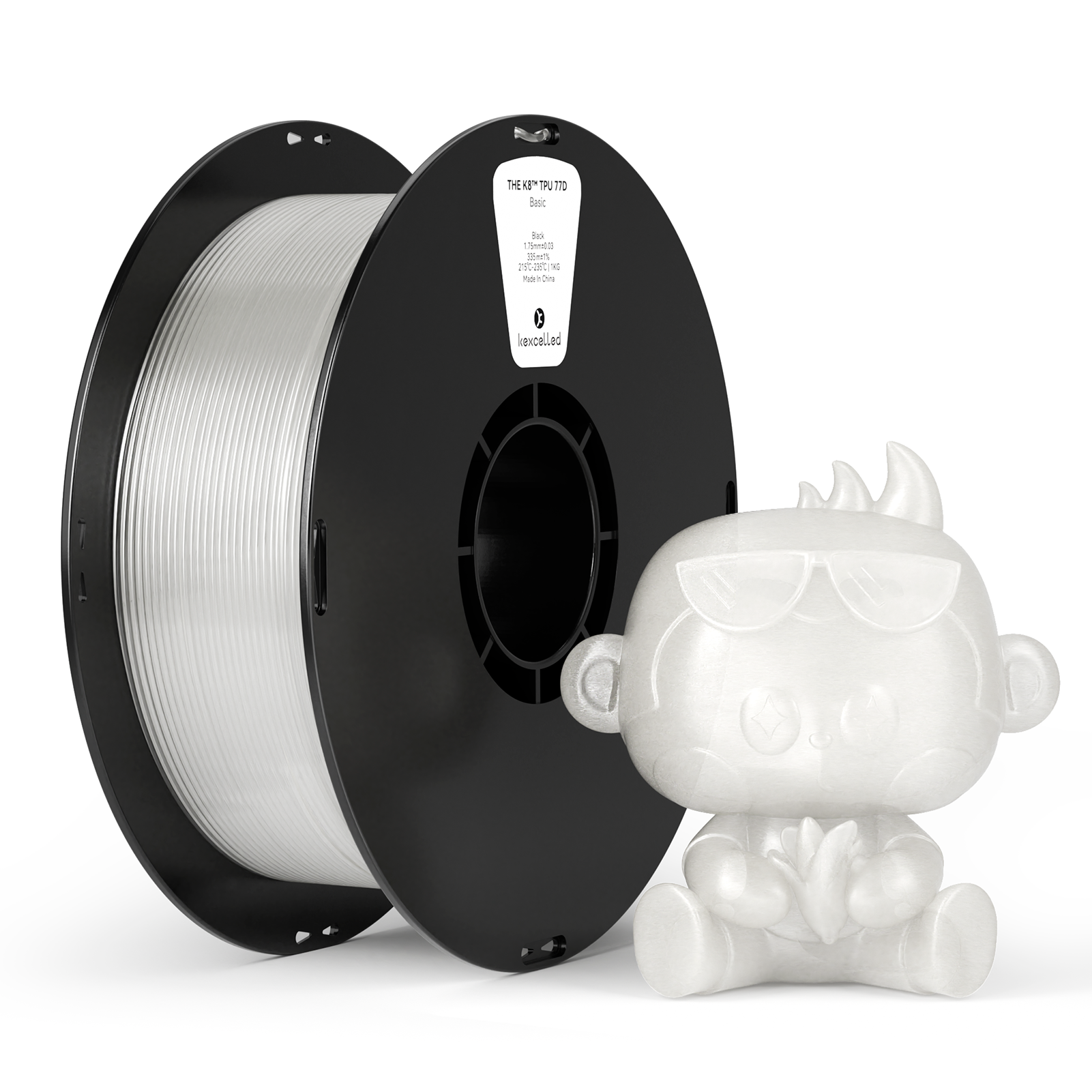 Kexcelled-k8-TPU-77D-Transparent-White — Smooth Color