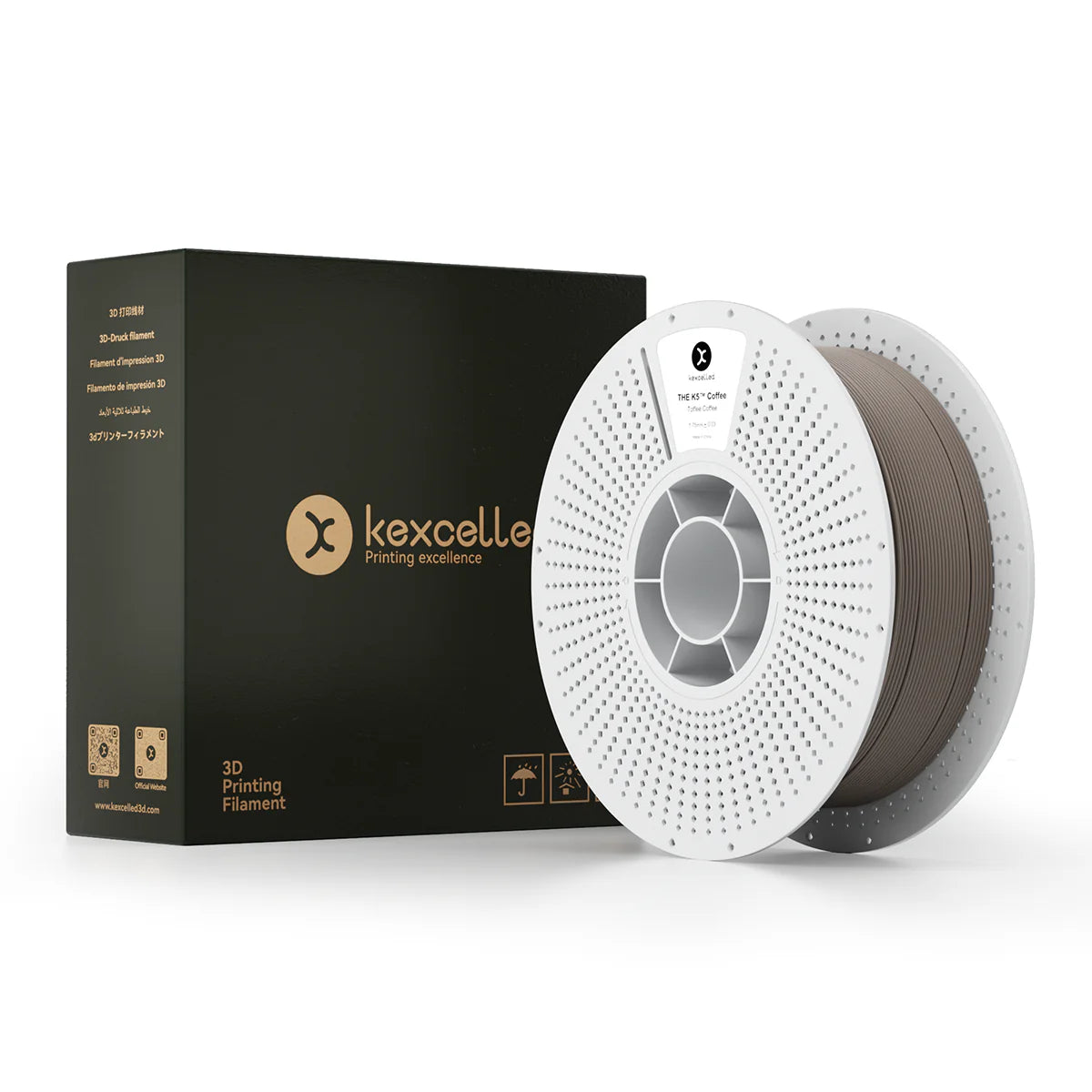 THE K5™ PLA Coffee 1KG avec bobine (spool)