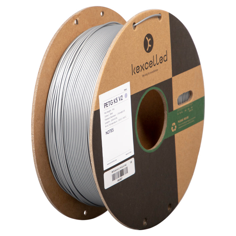 Filament PETG Kexcelled K5 argent – impression 3D 1,75mm 1kg — Smooth Color