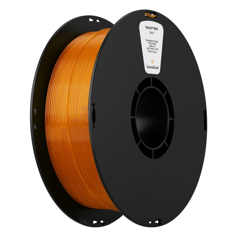 Filament PETG Kexcelled K5 orange transparent – impression 3D 1,75mm 1kg — Smooth Color