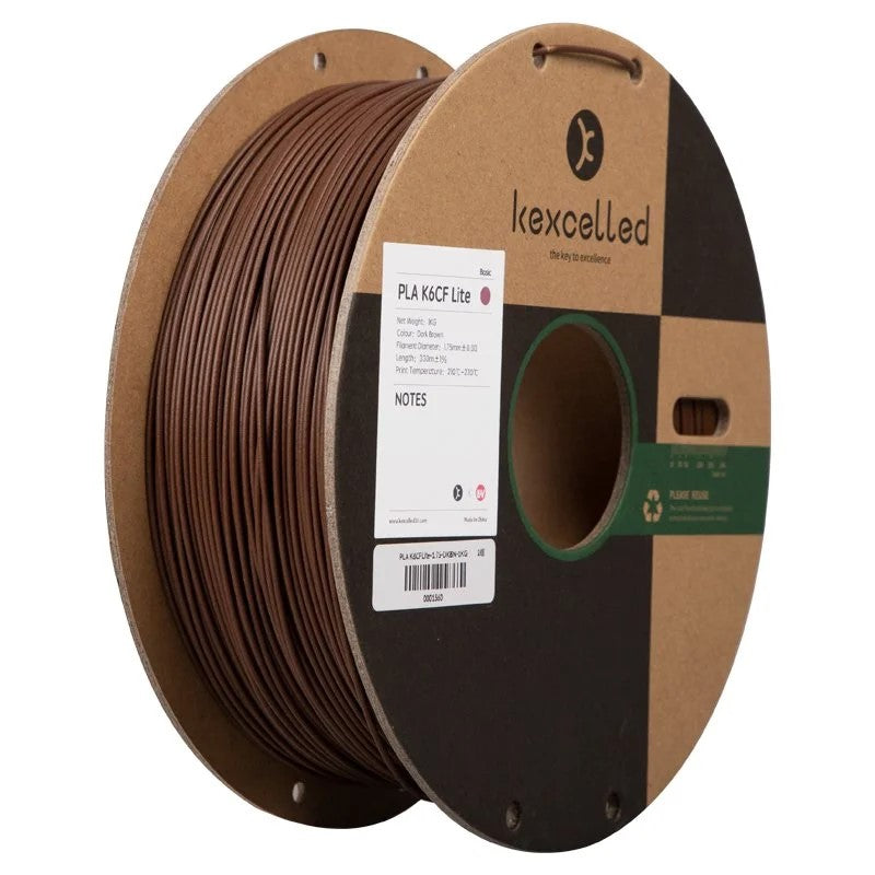 Filament PLA fibre de carbone Kexcelled K5CF marron foncé – impression 3D 1,75mm 1kg — Smooth Color