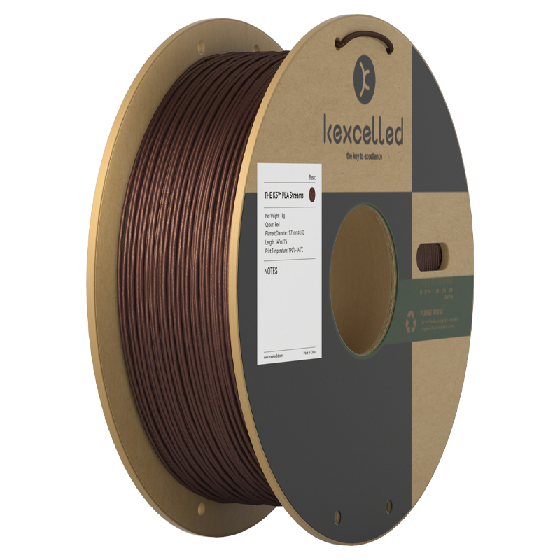 Filament PLA effet aurore Kexcelled K5 Streams rouge – changement de couleur selon l'angle impression 3D 1,75mm 1kg — Smooth Color