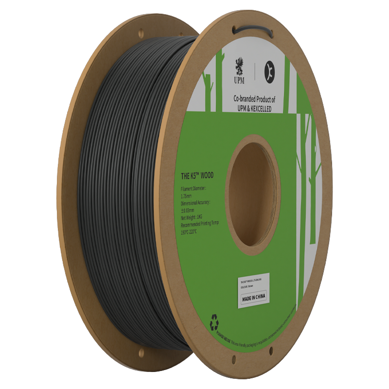 Filament bois Kexcelled K5 Wood noir PLA poudre de bois aspect naturel – impression 3D 1,75mm 1kg — Smooth Color