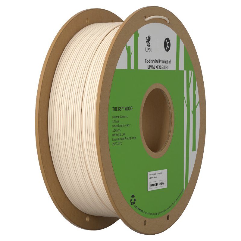 Filament bois Kexcelled K5 Wood ivoire PLA poudre de bois aspect naturel – impression 3D 1,75mm 1kg — Smooth Color
