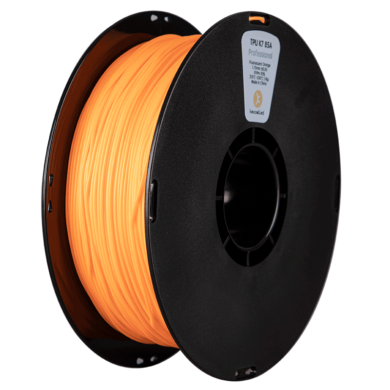 Filament TPU Kexcelled K8 85A orange fluorescent Shore 85A semi-rigide – impression 3D 1,75mm 1kg — Smooth Color
