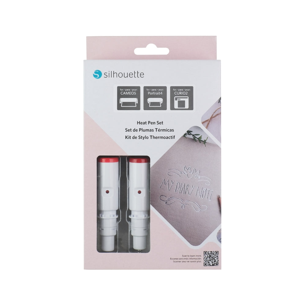 Silhouette Kit Stylos Chauffants - 2 stylos 1mm 2.5mm foil argent or ruban masquage application chaleur