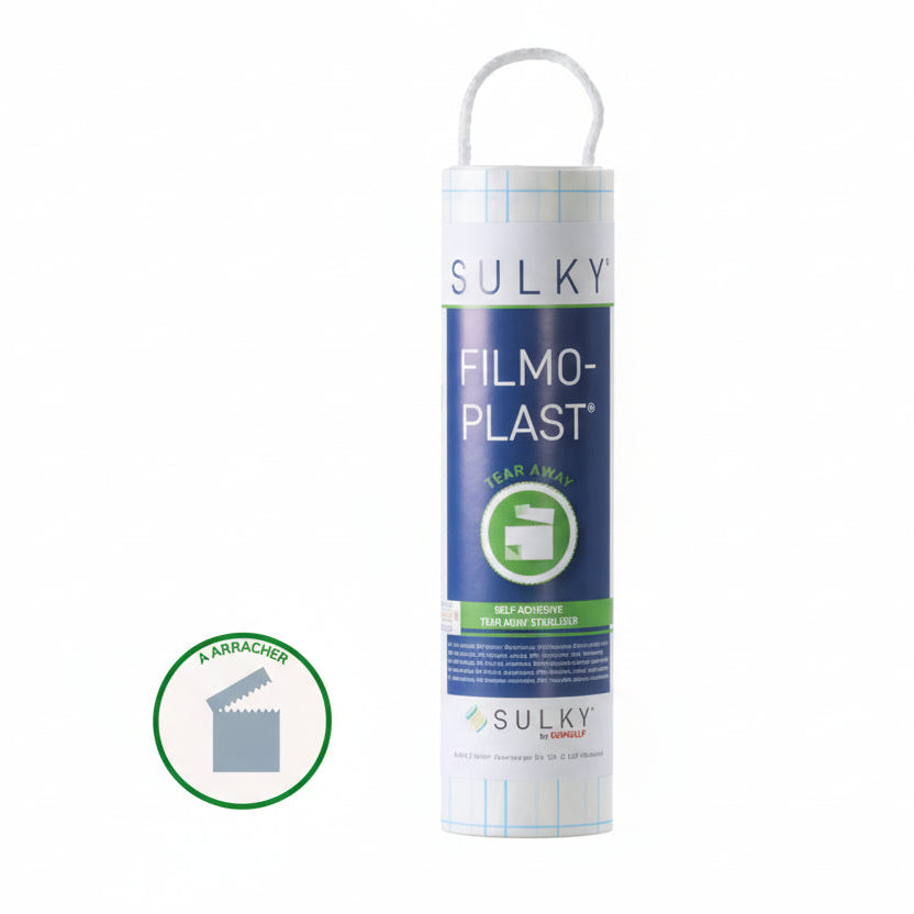 SULKY FILMOPLAST — Stabilisateur Non Tissé Autocollant à Arracher 50g/m²