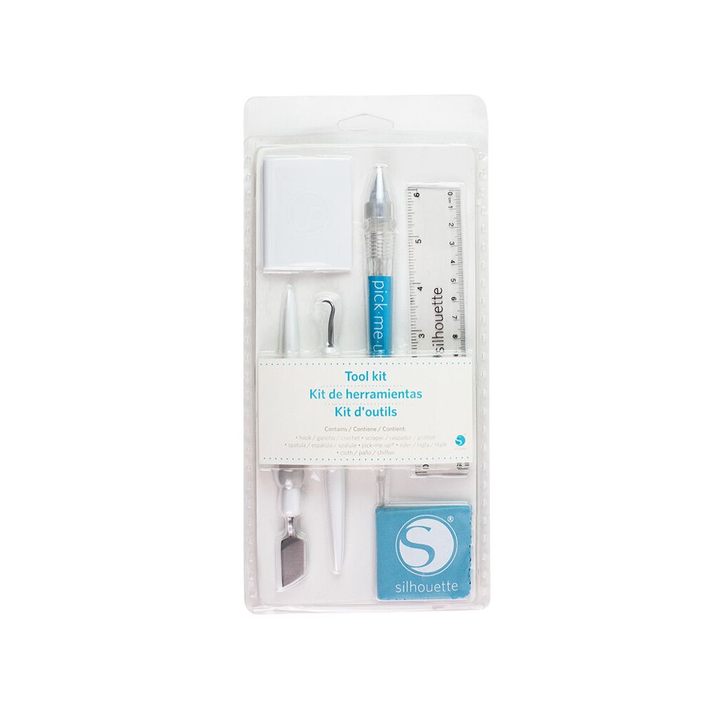 Silhouette Kit d'outils complet crochet raclette spatule pick-me-up règle chiffonnette